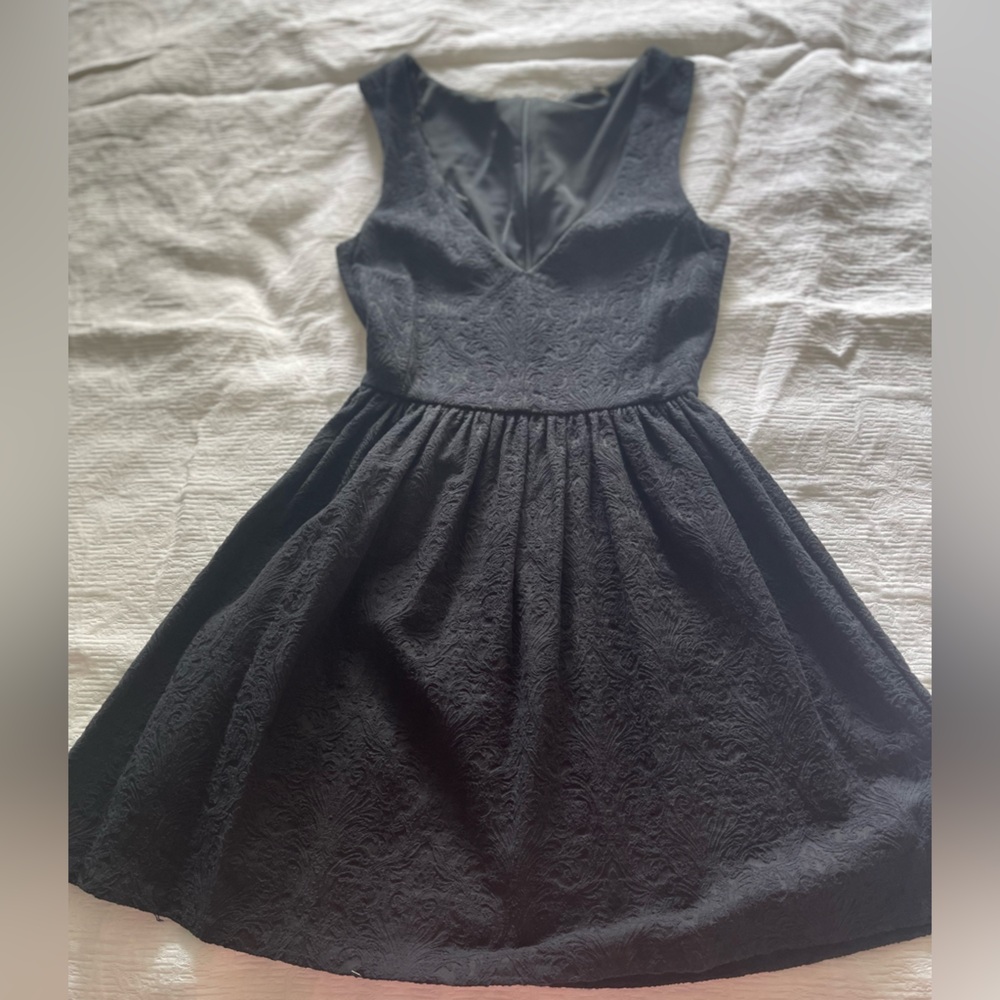 Zara Black Textured Dress